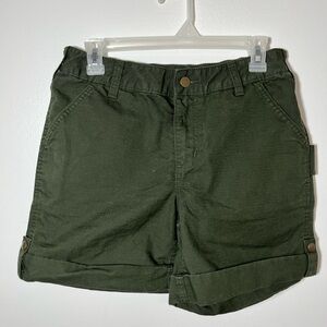 Carhartt Size 8 Original Fit Green Khaki Shorts